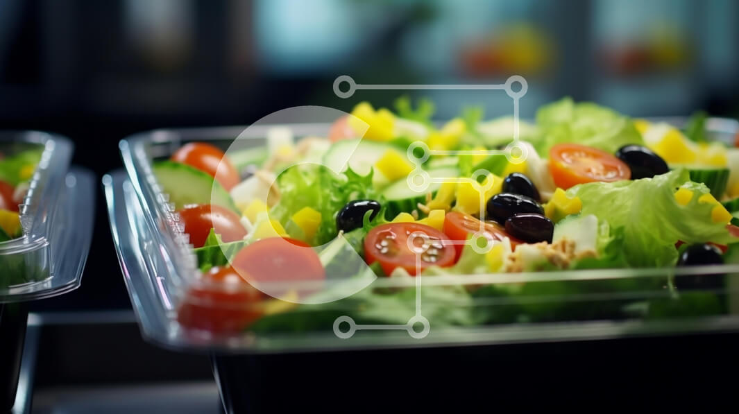 Σετ των 2 Intra Συλλεκτικό Ξύλινο Παζλ Plywood  4mm - Φρέσκια σαλάτα σε διάφανα πλαστικά δοχεία Σε Ξύλινο Κουτί - Διαστάσεις: 10x10 cm – 25 κομμάτια