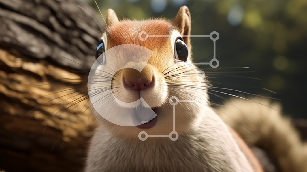 Σετ των 2 Intra Συλλεκτικό Ξύλινο Παζλ Plywood  4mm - Κοντινό πλάνο του κινούμενου σκίουρου Σε Ξύλινο Κουτί - Διαστάσεις: 10x10 cm – 25 κομμάτια