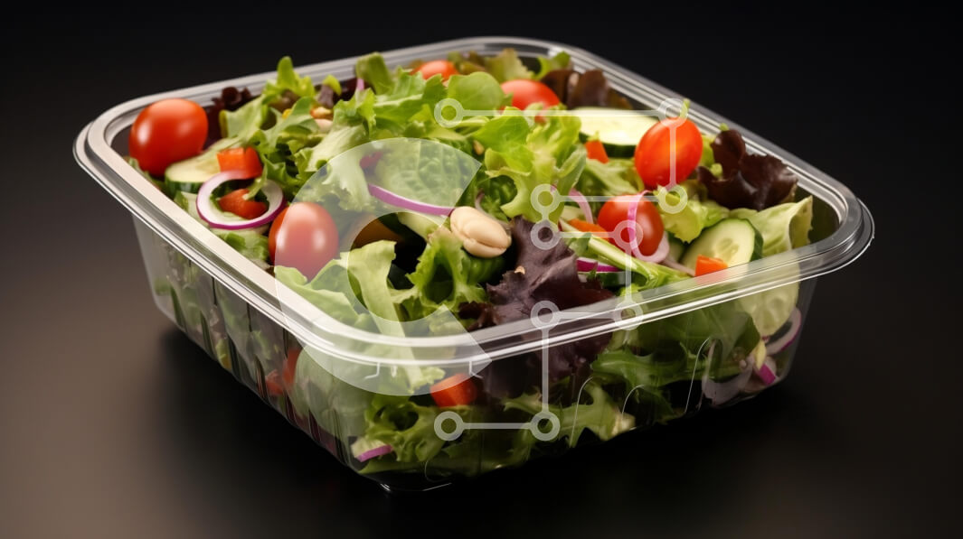 Σετ των 2 Intra Συλλεκτικό Ξύλινο Παζλ Plywood  4mm - Υλικά φρέσκιας σαλάτας σε πλαστικό δοχείο Σε Ξύλινο Κουτί - Διαστάσεις: 10x10 cm – 25 κομμάτια