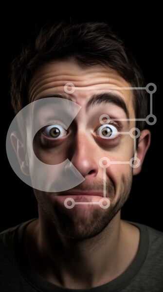 Intra Συλλεκτικό Ξύλινο Παζλ Plywood  4mm - Άνθρωπος με εκφραστικά μάτια και γυαλιά Σε Ξύλινο Κουτί - Διαστάσεις Puzzle: 10x10 cm – 25 κομμάτια