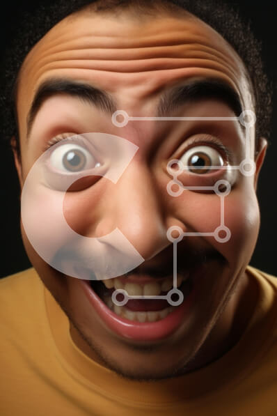 Intra Συλλεκτικό Ξύλινο Παζλ Plywood  4mm - Άνδρας με χακί σορτς με χαρούμενη έκφραση Σε Ξύλινο Κουτί - Διαστάσεις Puzzle: 10x10 cm – 25 κομμάτια