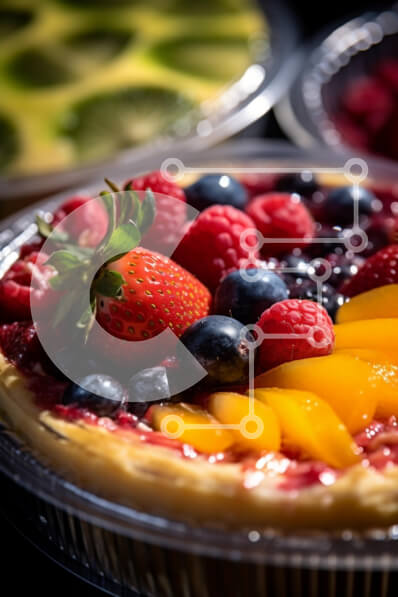 Σετ των 2 Intra Συλλεκτικό Ξύλινο Παζλ Plywood  4mm - Διάφορα φρέσκα φρούτα και επιδόρπια Σε Ξύλινο Κουτί - Διαστάσεις: 10x10 cm – 25 κομμάτια