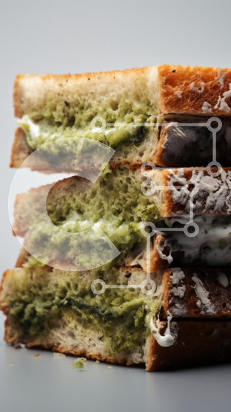 Intra Συλλεκτικό Ξύλινο Παζλ Plywood  4mm - Στοίβα από τρία σάντουιτς με διάφορες γεμίσεις και γαρνιτούρες Σε Ξύλινο Κουτί - Διαστάσεις: 10x10 cm – 25 κομμάτια