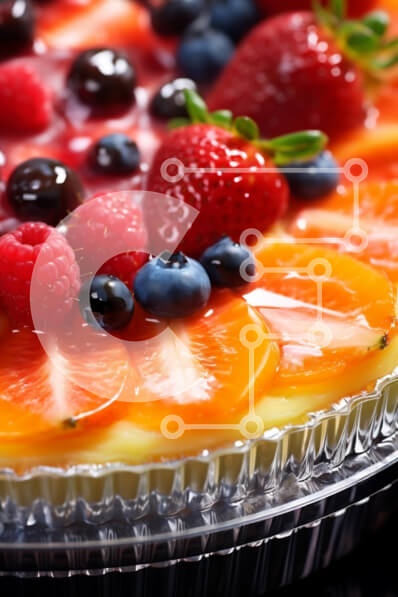 Σετ των 2 Intra Συλλεκτικό Ξύλινο Παζλ Plywood  4mm - Επιδόρπιο γεμάτο φρούτα με διάφορα φρούτα Σε Ξύλινο Κουτί - Διαστάσεις: 10x10 cm – 25 κομμάτια