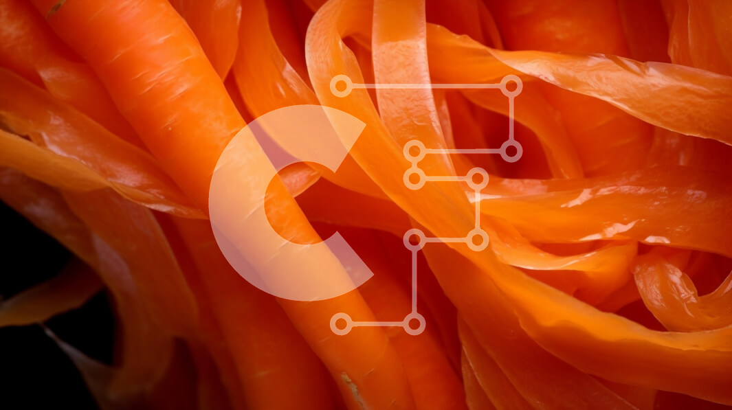 Σετ των 2 Intra Συλλεκτικό Ξύλινο Παζλ Plywood  4mm - Κοντινό πλάνο αιωρούμενων πορτοκαλί καρότων Σε Ξύλινο Κουτί - Διαστάσεις: 10x10 cm – 25 κομμάτια