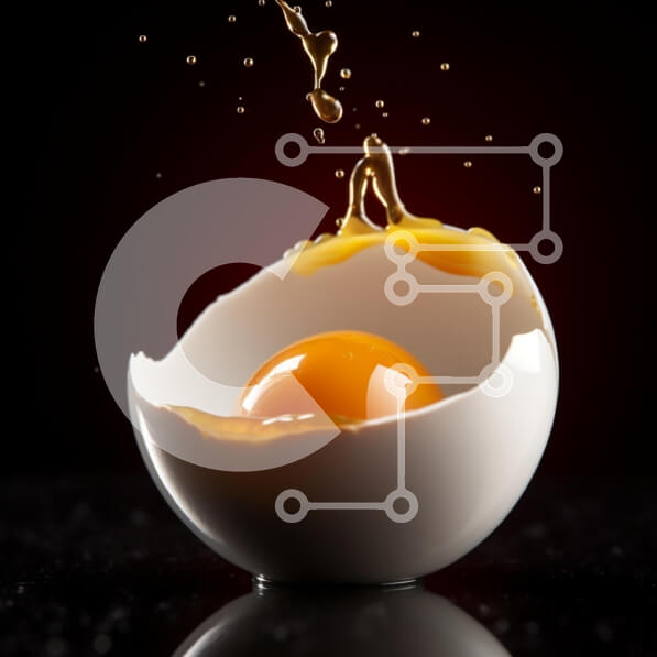 Σετ των 2 Intra Συλλεκτικό Ξύλινο Παζλ Plywood  4mm - Σπασμένο αυγό με λάδι πιτσιλίσματος Σε Ξύλινο Κουτί - Διαστάσεις: 10x10 cm – 25 κομμάτια