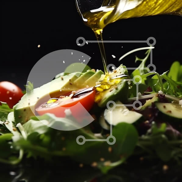 Σετ των 2 Intra Συλλεκτικό Ξύλινο Παζλ Plywood  4mm - Φρέσκια σαλάτα με αβοκάντο, ντομάτες και ελαιόλαδο Σε Ξύλινο Κουτί - Διαστάσεις: 10x10 cm – 25 κομμάτια