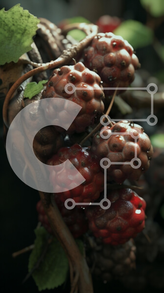 Σετ των 2 Intra Συλλεκτικό Ξύλινο Παζλ Plywood  4mm - Κοντινό πλάνο ώριμα κόκκινα μούρα Σε Ξύλινο Κουτί - Διαστάσεις: 10x10 cm – 25 κομμάτια