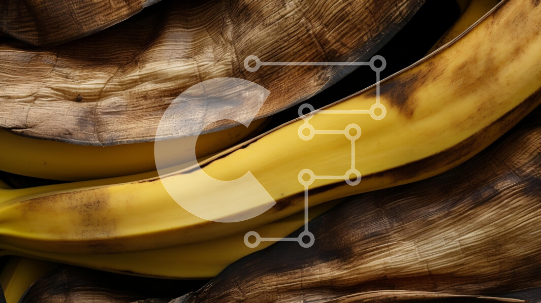 Σετ των 2 Intra Συλλεκτικό Ξύλινο Παζλ Plywood  4mm - Σαπισμένες μπανάνες σε καφέ χαρτί Σε Ξύλινο Κουτί - Διαστάσεις: 10x10 cm – 25 κομμάτια