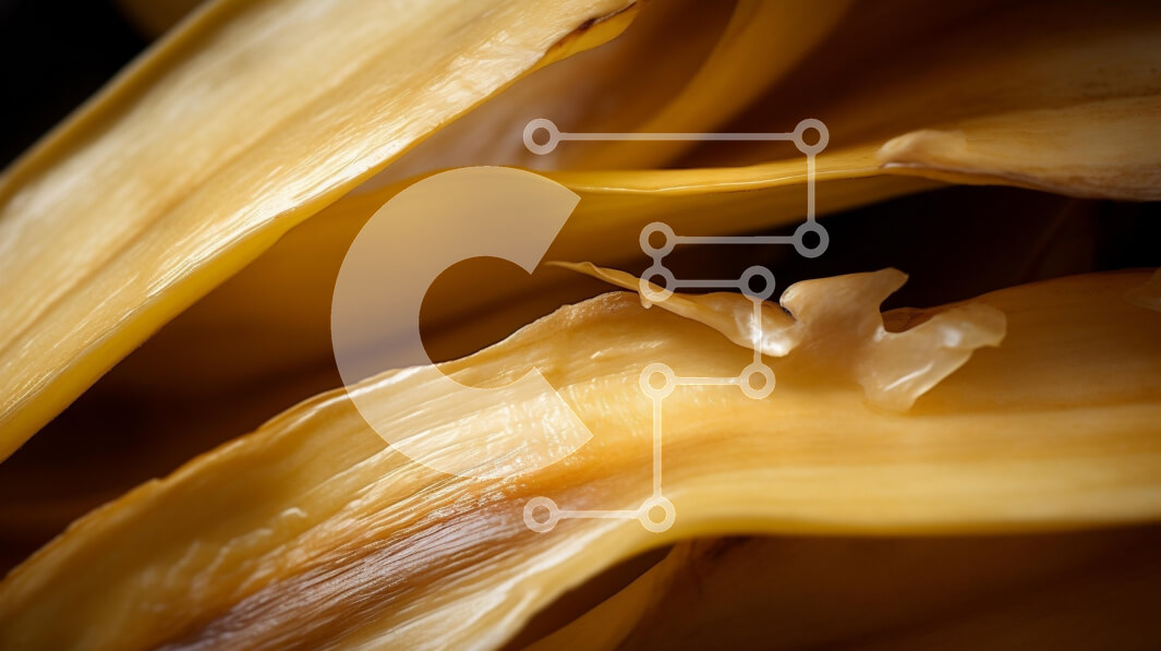 Intra Συλλεκτικό Ξύλινο Παζλ Plywood  4mm - Κοντινό πλάνο πορτοκαλί και κίτρινο φύλλο Σε Ξύλινο Κουτί - Διαστάσεις: 10x10 cm – 25 κομμάτια