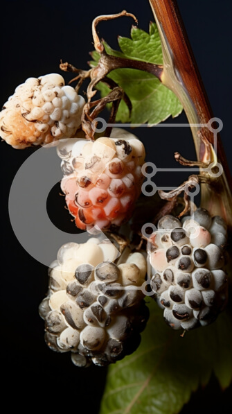 Σετ των 2 Intra Συλλεκτικό Ξύλινο Παζλ Plywood  4mm - Κοντινό πλάνο φρέσκων μούρων στο στέλεχος φυτού Σε Ξύλινο Κουτί - Διαστάσεις: 10x10 cm – 25 κομμάτια