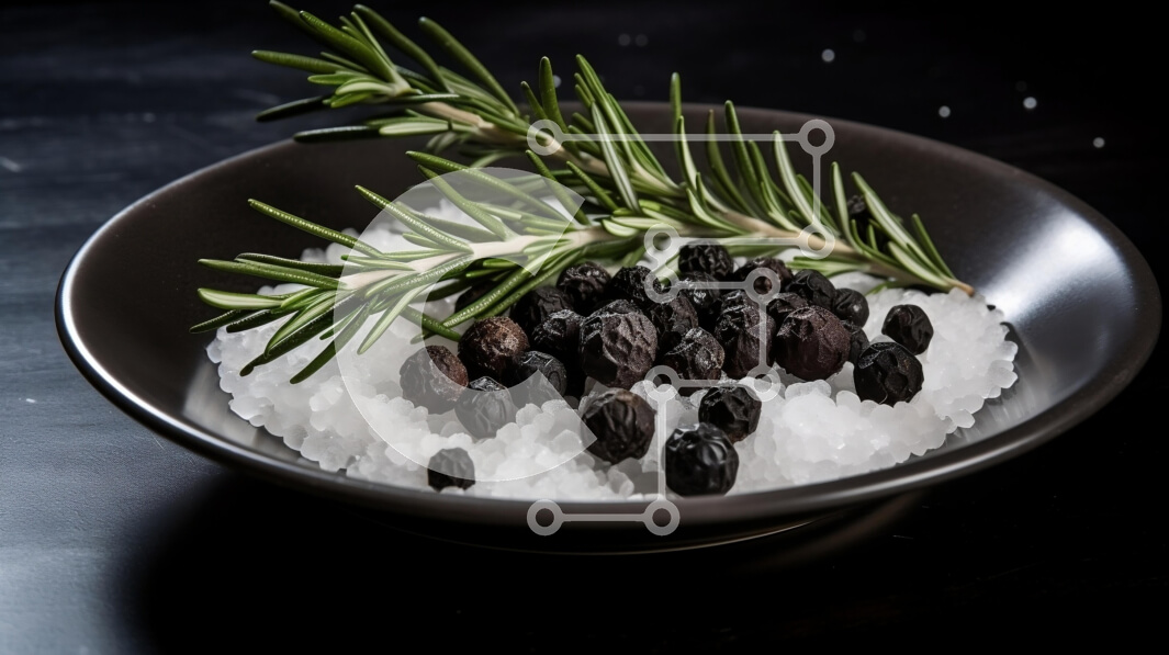 Σετ των 2 Intra Συλλεκτικό Ξύλινο Παζλ Plywood  4mm - Μαγειρικά συστατικά: αλάτι, ελιές και κλωνάρι δεντρολίβανου Σε Ξύλινο Κουτί - Διαστάσεις: 10x10 cm – 25 κομμάτια