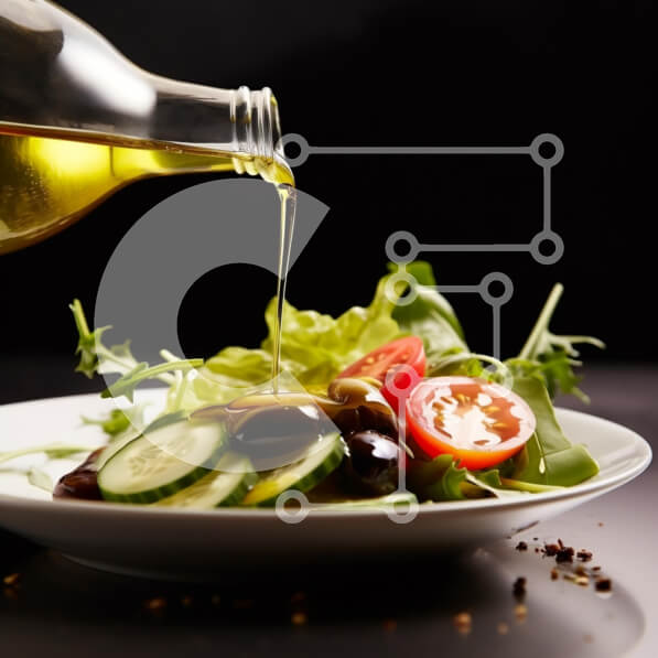 Σετ των 2 Intra Συλλεκτικό Ξύλινο Παζλ Plywood  4mm - Πολύχρωμη σαλάτα με ελαιόλαδο Σε Ξύλινο Κουτί - Διαστάσεις: 10x10 cm – 25 κομμάτια