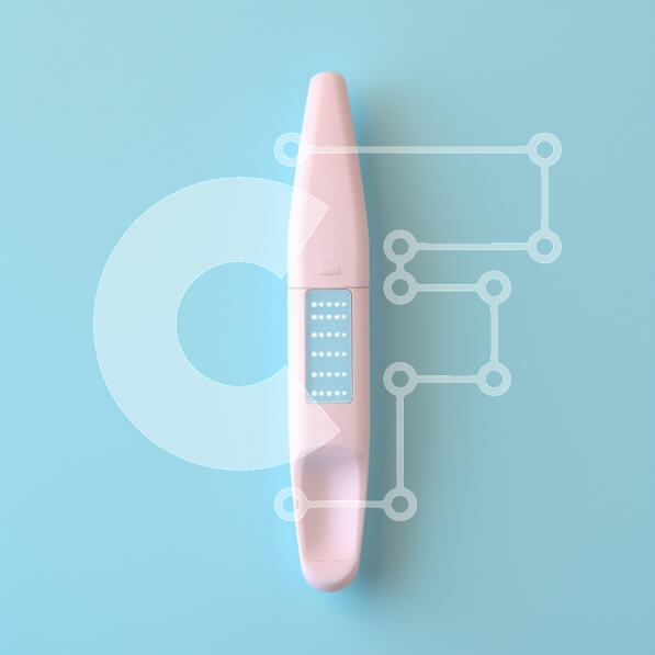 Intra Συλλεκτικό Ξύλινο Παζλ Plywood  4mm - Ροζ θερμόμετρο σε μπλε επιφάνεια Σε Ξύλινο Κουτί - Διαστάσεις Puzzle: 10x10 cm – 25 κομμάτια