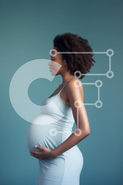 Intra Συλλεκτικό Ξύλινο Παζλ Plywood  4mm - Έγκυος γυναίκα που στέκεται με τα χέρια στο στομάχι Σε Ξύλινο Κουτί - Διαστάσεις Puzzle: 10x10 cm – 25 κομμάτια