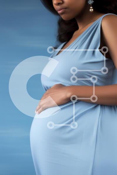 Intra Συλλεκτικό Ξύλινο Παζλ Plywood  4mm - Έγκυος γυναίκα με μπλε φόρεμα Σε Ξύλινο Κουτί - Διαστάσεις Puzzle: 10x10 cm – 25 κομμάτια