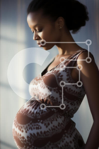 Intra Συλλεκτικό Ξύλινο Παζλ Plywood  4mm - Έγκυος γυναίκα που συλλογίζεται από το παράθυρο Σε Ξύλινο Κουτί - Διαστάσεις Puzzle: 10x10 cm – 25 κομμάτια