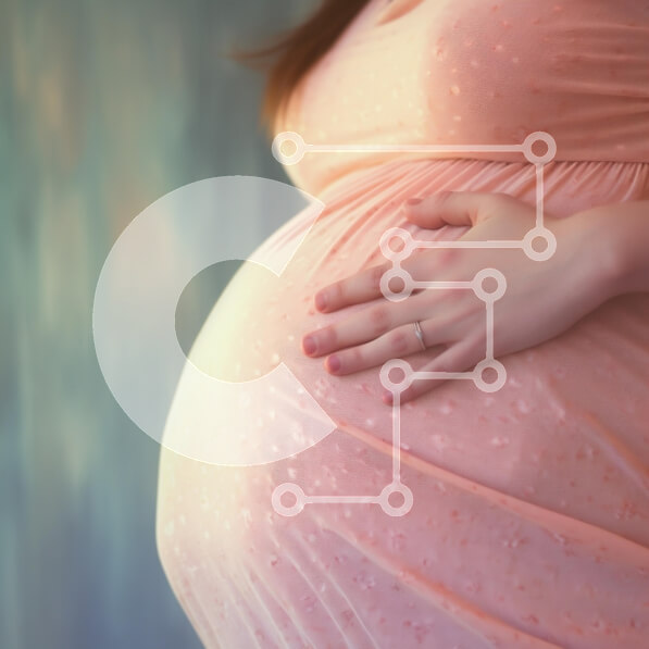 Intra Συλλεκτικό Ξύλινο Παζλ Plywood  4mm - Έγκυος γυναίκα με τα χέρια στο στομάχι Σε Ξύλινο Κουτί - Διαστάσεις Puzzle: 10x10 cm – 25 κομμάτια