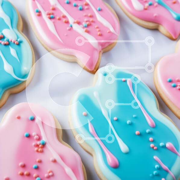 Σετ των 2 Intra Συλλεκτικό Ξύλινο Παζλ Plywood  4mm - Δίσκος με πολύχρωμα μπισκότα ζάχαρης Σε Ξύλινο Κουτί - Διαστάσεις: 10x10 cm – 25 κομμάτια