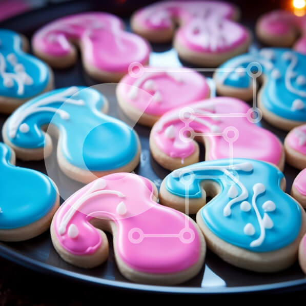 Σετ των 2 Intra Συλλεκτικό Ξύλινο Παζλ Plywood  4mm - Δίσκος με πολύχρωμα διακοσμημένα μπισκότα Σε Ξύλινο Κουτί - Διαστάσεις: 10x10 cm – 25 κομμάτια