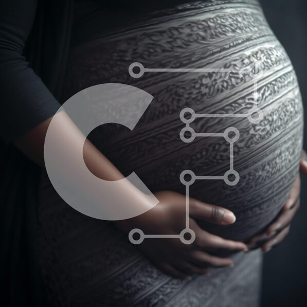 Intra Συλλεκτικό Ξύλινο Παζλ Plywood  4mm - Έγκυος γυναίκα που αγκαλιάζει την κοιλιά Σε Ξύλινο Κουτί - Διαστάσεις Puzzle: 10x10 cm – 25 κομμάτια