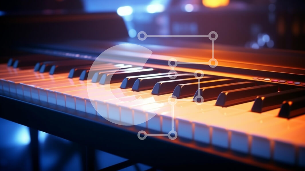 Intra Συλλεκτικό Ξύλινο Παζλ Plywood  4mm - Κοντινό πλάνο Όρθιο Πιάνο με Φωτιζόμενα Πλήκτρα Σε Ξύλινο Κουτί - Διαστάσεις: 10x10 cm – 25 κομμάτια