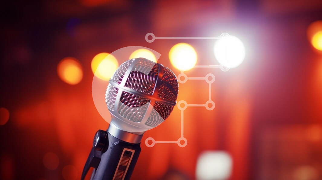 Intra Συλλεκτικό Ξύλινο Παζλ Plywood  4mm - Μικρόφωνο στον χώρο ψυχαγωγίας Σε Ξύλινο Κουτί - Διαστάσεις: 10x10 cm – 25 κομμάτια