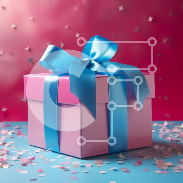 Intra Συλλεκτικό Ξύλινο Παζλ Plywood  4mm - Ζωντανό κουτί δώρου με μπαλόνια και κομφετί Σε Ξύλινο Κουτί - Διαστάσεις Puzzle: 10x10 cm – 25 κομμάτια