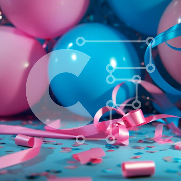 Intra Συλλεκτικό Ξύλινο Παζλ Plywood  4mm - Πολύχρωμα μπαλόνια και διακοσμητικά για μια εορταστική γιορτή Σε Ξύλινο Κουτί - Διαστάσεις: 10x10 cm – 25 κομμάτια