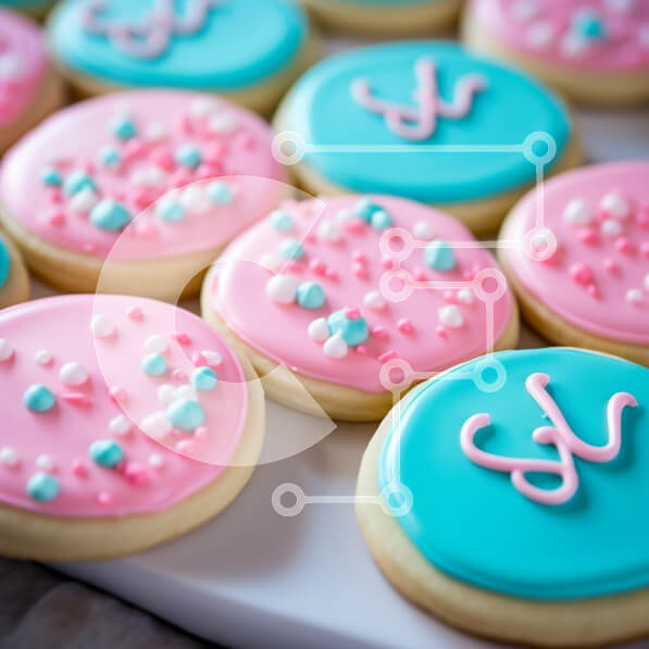 Σετ των 2 Intra Συλλεκτικό Ξύλινο Παζλ Plywood  4mm - Πολύχρωμα μπισκότα διακοσμημένα με γράμματα Σε Ξύλινο Κουτί - Διαστάσεις: 10x10 cm – 25 κομμάτια