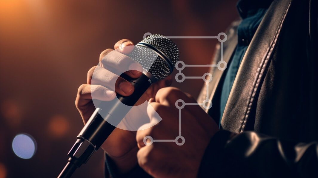 Intra Συλλεκτικό Ξύλινο Παζλ Plywood  4mm - Πρόσωπο που τραγουδά στη σκηνή με μικρόφωνο και φώτα Σε Ξύλινο Κουτί - Διαστάσεις Puzzle: 10x10 cm – 25 κομμάτια