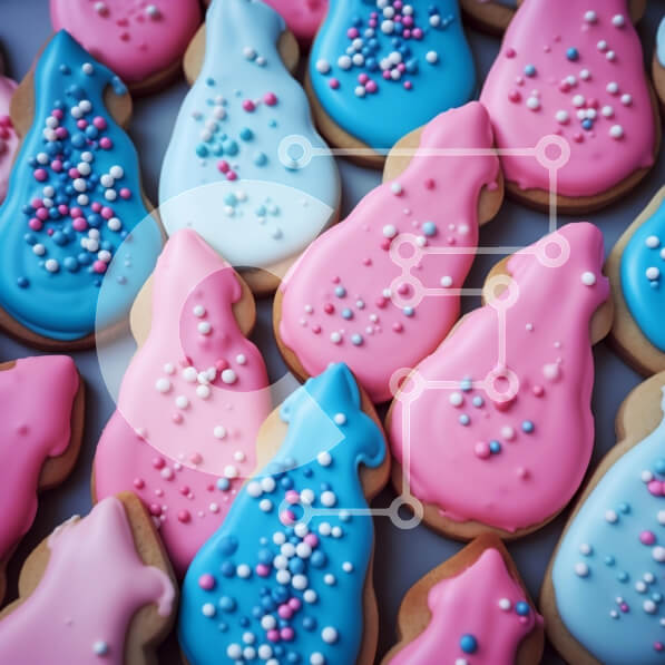 Σετ των 2 Intra Συλλεκτικό Ξύλινο Παζλ Plywood  4mm - Πολύχρωμα παγωμένα μπισκότα με ψεκασμούς Σε Ξύλινο Κουτί - Διαστάσεις: 10x10 cm – 25 κομμάτια