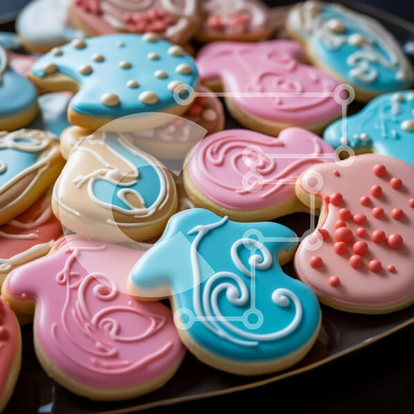 Σετ των 2 Intra Συλλεκτικό Ξύλινο Παζλ Plywood  4mm - Πιάτο με διακοσμητικά μπισκότα Σε Ξύλινο Κουτί - Διαστάσεις: 10x10 cm – 25 κομμάτια