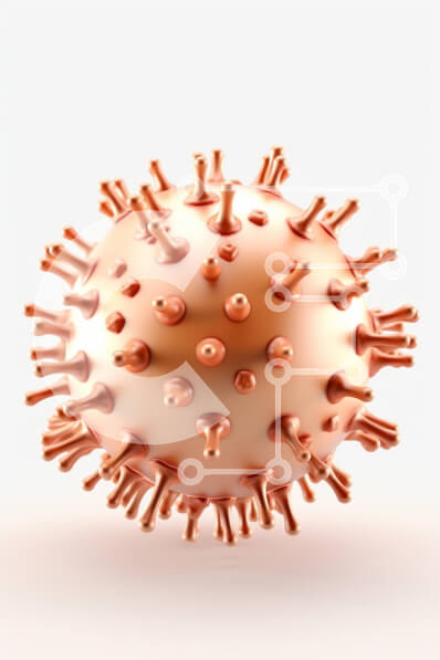 Intra Συλλεκτικό Ξύλινο Παζλ Plywood  4mm - Τρισδιάστατη απόδοση ενός ιού Σε Ξύλινο Κουτί - Διαστάσεις Puzzle: 10x10 cm – 25 κομμάτια