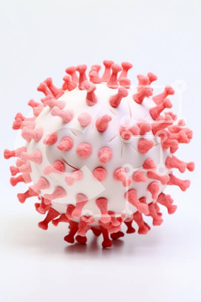 Intra Συλλεκτικό Ξύλινο Παζλ Plywood  4mm - Ροζ και λευκό παιχνίδι για τον ιό της γρίπης Σε Ξύλινο Κουτί - Διαστάσεις: 10x10 cm – 25 κομμάτια