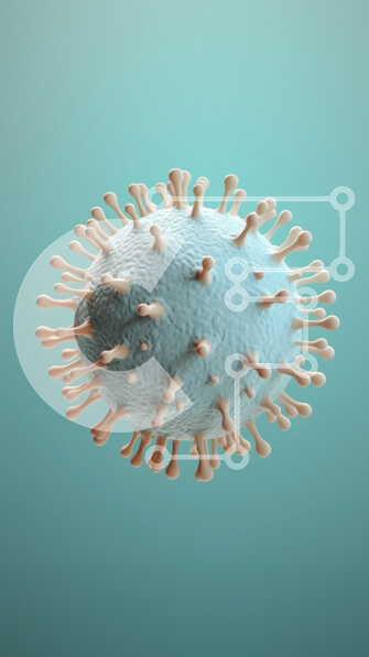 Intra Συλλεκτικό Ξύλινο Παζλ Plywood  4mm - Τρισδιάστατη αναπαράσταση ενός ιού Σε Ξύλινο Κουτί - Διαστάσεις Puzzle: 10x10 cm – 25 κομμάτια