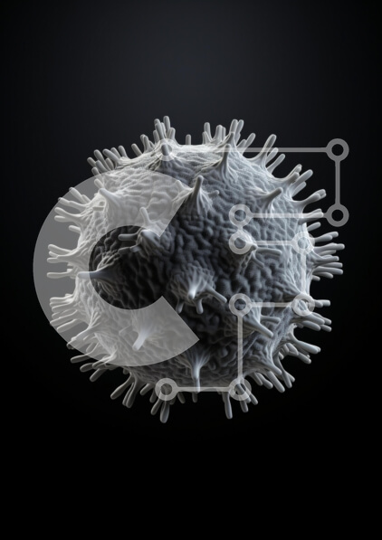 Intra Συλλεκτικό Ξύλινο Παζλ Plywood  4mm - Τρισδιάστατη απεικόνιση της δομής του ιού Σε Ξύλινο Κουτί - Διαστάσεις Puzzle: 10x10 cm – 25 κομμάτια