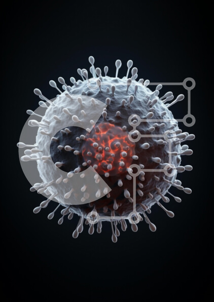 Intra Συλλεκτικό Ξύλινο Παζλ Plywood  4mm - Τρισδιάστατη απόδοση ενός σωματιδίου ιού Σε Ξύλινο Κουτί - Διαστάσεις Puzzle: 10x10 cm – 25 κομμάτια