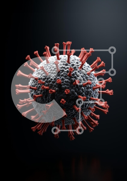 Intra Συλλεκτικό Ξύλινο Παζλ Plywood  4mm - Τρισδιάστατη απόδοση της δομής του Coronavirus Σε Ξύλινο Κουτί - Διαστάσεις Puzzle: 10x10 cm – 25 κομμάτια