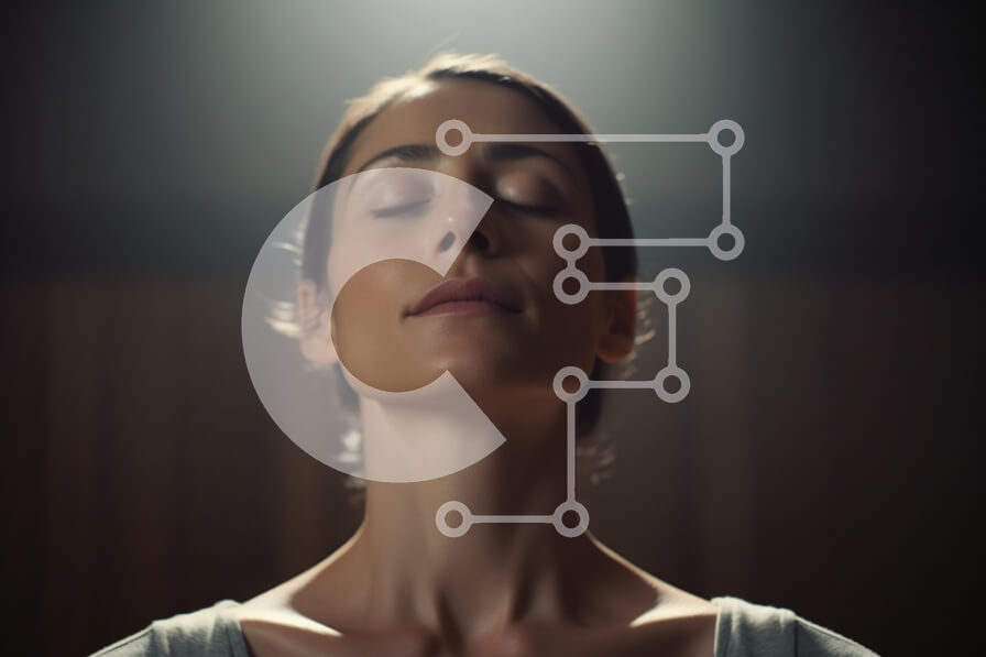 Intra Συλλεκτικό Ξύλινο Παζλ Plywood  4mm - Γυναίκα σε διαλογιστική κατάσταση Σε Ξύλινο Κουτί - Διαστάσεις Puzzle: 10x10 cm – 25 κομμάτια