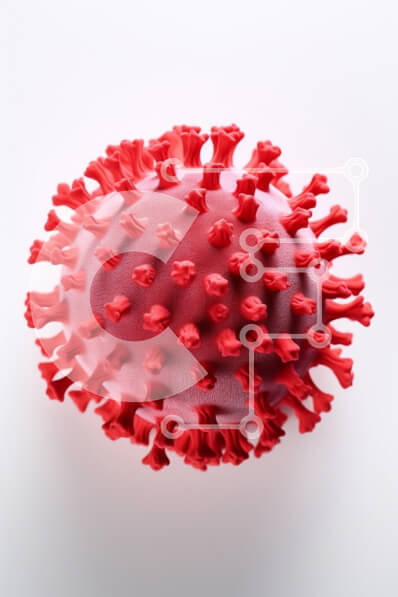 Intra Συλλεκτικό Ξύλινο Παζλ Plywood  4mm - 3D Render of Virus Σε Ξύλινο Κουτί - Διαστάσεις Puzzle: 10x10 cm – 25 κομμάτια