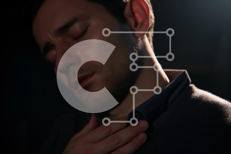 Intra Συλλεκτικό Ξύλινο Παζλ Plywood  4mm - Κοντινό πλάνο ενός στοχαστικού ανθρώπου σε δραματικό φωτισμό Σε Ξύλινο Κουτί - Διαστάσεις Puzzle: 10x10 cm – 25 κομμάτια