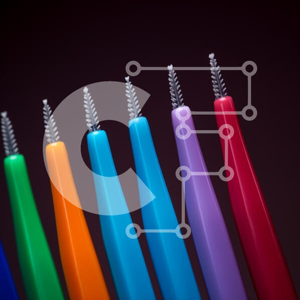 Intra Συλλεκτικό Ξύλινο Παζλ Plywood  4mm - Σειρά πολύχρωμων εργαλείων οδοντικού καθαρισμού Σε Ξύλινο Κουτί - Διαστάσεις: 10x10 cm – 25 κομμάτια