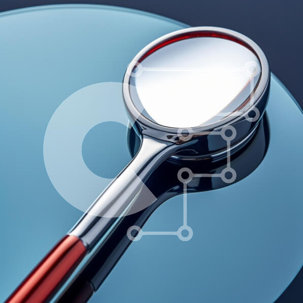 Intra Συλλεκτικό Ξύλινο Παζλ Plywood  4mm - Μοντέρνος φορητός καθρέφτης σε γυαλιστερή μπλε επιφάνεια Σε Ξύλινο Κουτί - Διαστάσεις: 10x10 cm – 25 κομμάτια