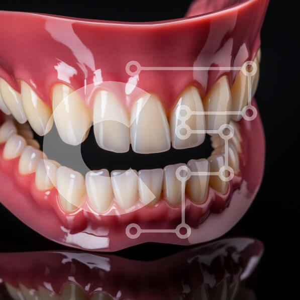 Intra Συλλεκτικό Ξύλινο Παζλ Plywood  4mm - Λεπτομερής κοντινό πλάνο οδοντιατρικών μοντέλων Σε Ξύλινο Κουτί - Διαστάσεις Puzzle: 10x10 cm – 25 κομμάτια