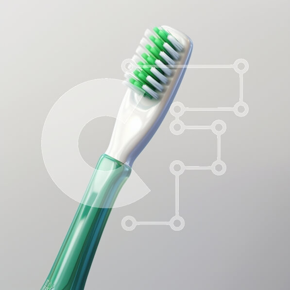 Intra Συλλεκτικό Ξύλινο Παζλ Plywood  4mm - Πράσινη και λευκή οδοντόβουρτσα Σε Ξύλινο Κουτί - Διαστάσεις: 10x10 cm – 25 κομμάτια