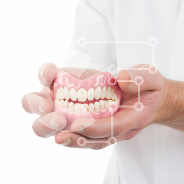 Intra Συλλεκτικό Ξύλινο Παζλ Plywood  4mm - Άνδρας που κρατά ροζ οδοντιατρικό μοντέλο Σε Ξύλινο Κουτί - Διαστάσεις Puzzle: 10x10 cm – 25 κομμάτια