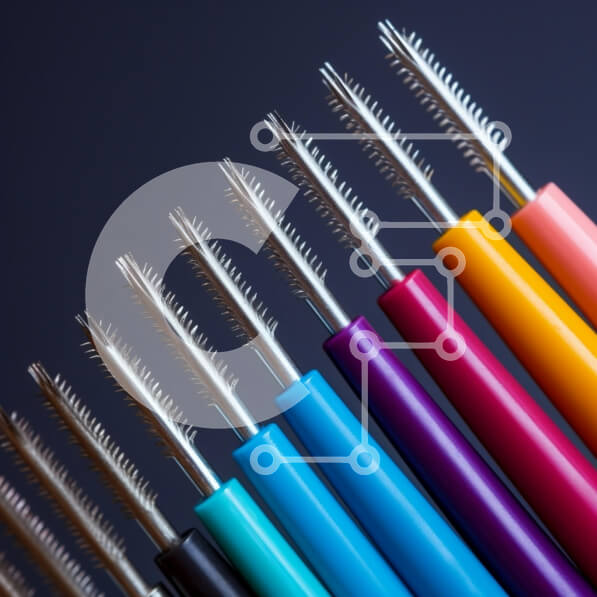 Σετ των 2 Intra Συλλεκτικό Ξύλινο Παζλ Plywood  4mm - Πολύχρωμα ραβδιά επέκτασης βλεφαρίδων και μάσκαρα Σε Ξύλινο Κουτί - Διαστάσεις: 10x10 cm – 25 κομμάτια