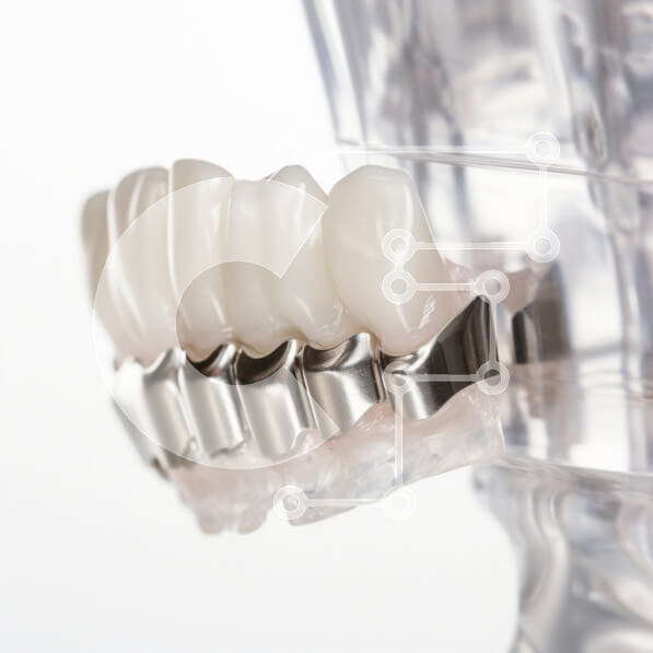 Intra Συλλεκτικό Ξύλινο Παζλ Plywood  4mm - Κοντινό πλάνο του Ορθοδοντικού Οδοντιατρικού Μοντέλου Σε Ξύλινο Κουτί - Διαστάσεις Puzzle: 10x10 cm – 25 κομμάτια