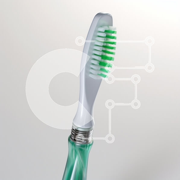 Intra Συλλεκτικό Ξύλινο Παζλ Plywood  4mm - Οδοντόβουρτσα με πράσινες τρίχες σε άδειο γυάλινο μπουκάλι Σε Ξύλινο Κουτί - Διαστάσεις: 10x10 cm – 25 κομμάτια